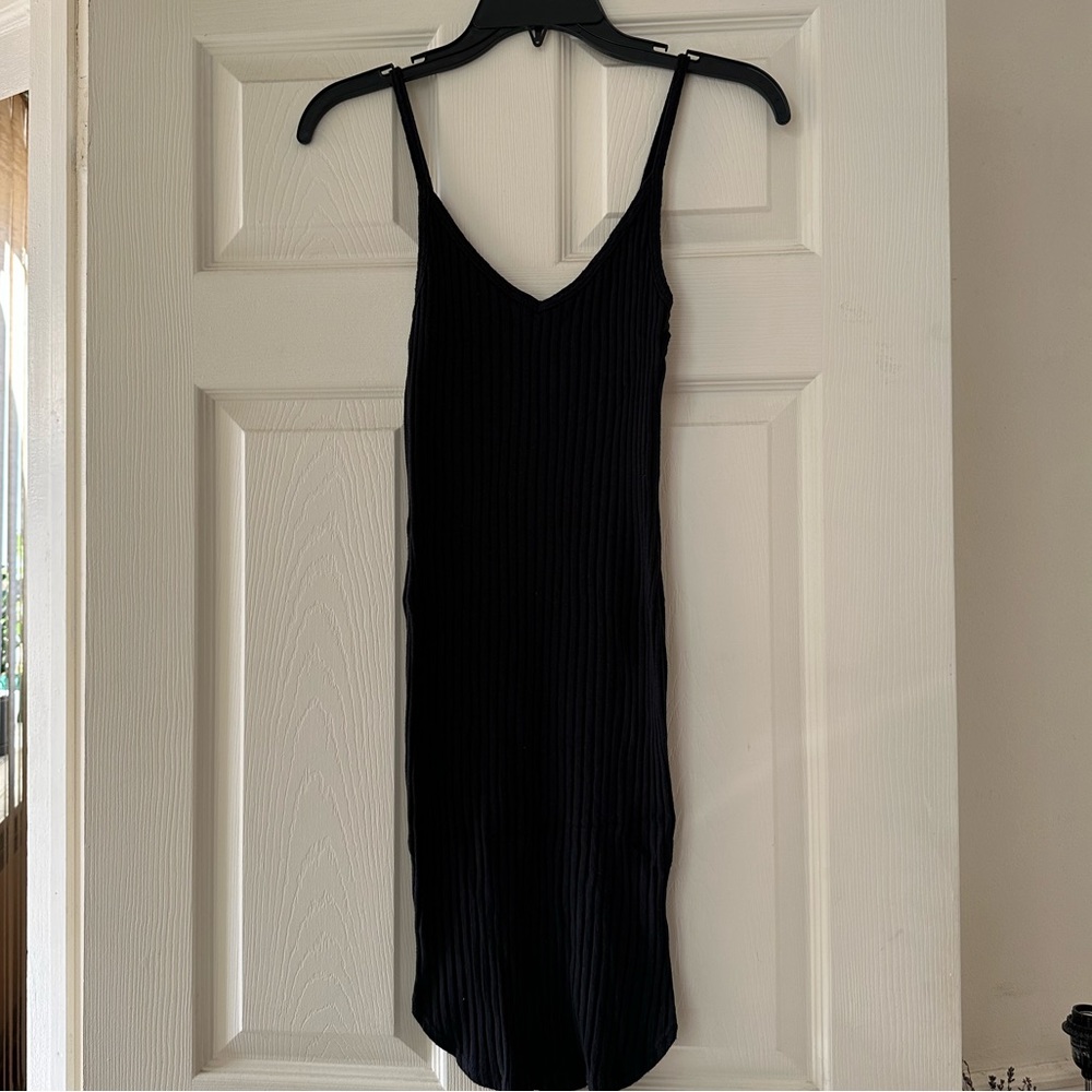 Urban Outfitters Out From Under Black Ribbed Bodycon Midi Dress